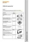 Application note:  XR20-W spares list